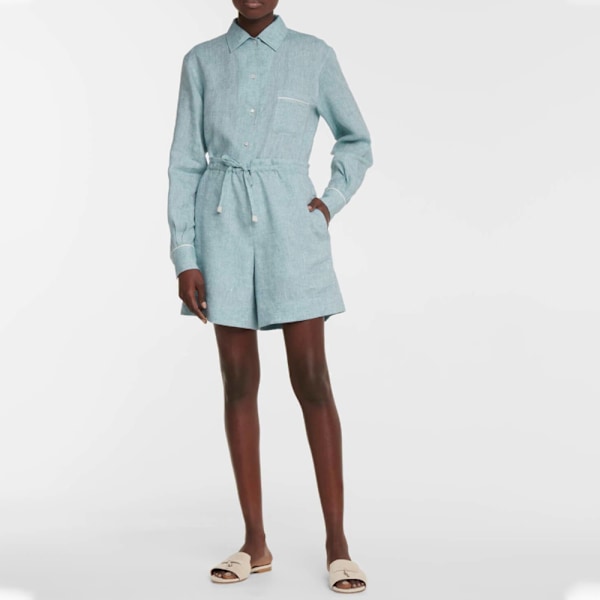 LORO PIANA Sommar Charm Suedetofflor Apricot 39