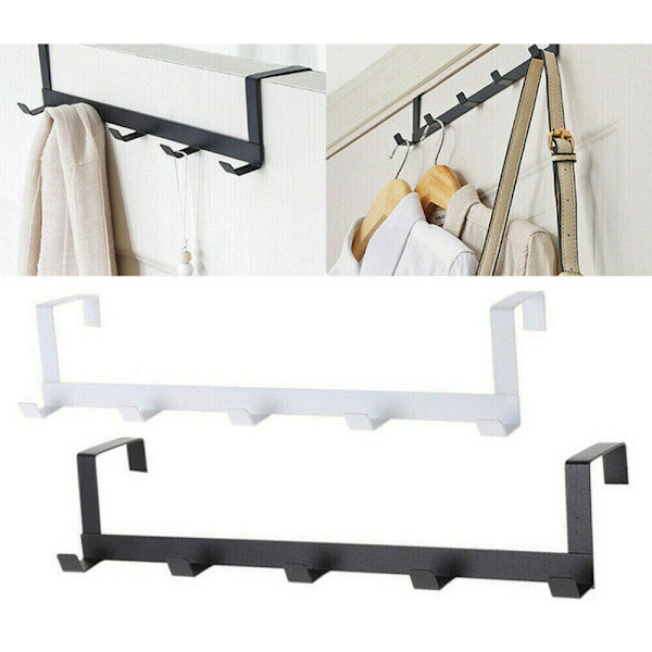 Metallkrok Bakom Dörren Organizer Kläder Handduk Paraply Black