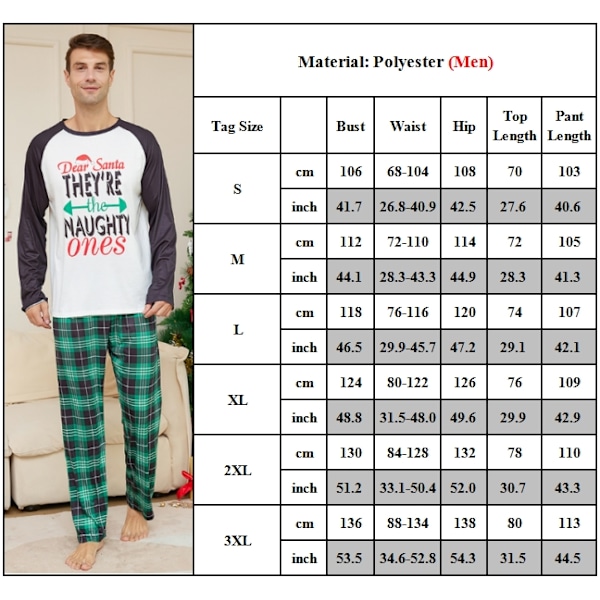 Perheen Yhteensopivat Joulupyjamat Aikuisille Lapsille Vauvoille Jouluiset Yöasut Pyjamat Pjs Set Men M