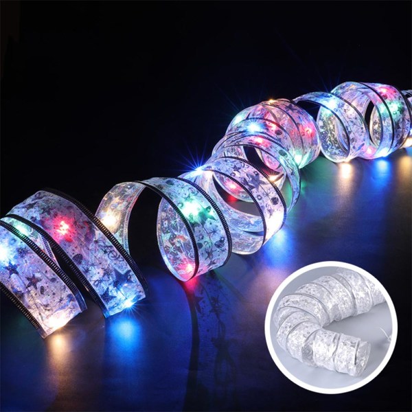 Julband med LED-lampor Vattentät för julgransdekoration multicolor 4m