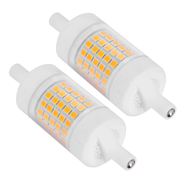 R7S 80LED himmennettävä lamppu 80mm kaksinkertainen valonlähde lisävaruste 9W 100-130V lämmin valkoinen