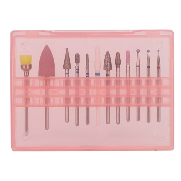 12-pack nagelkonst keramik slipning manikyr borrhuvud poleringsverktyg set (03)