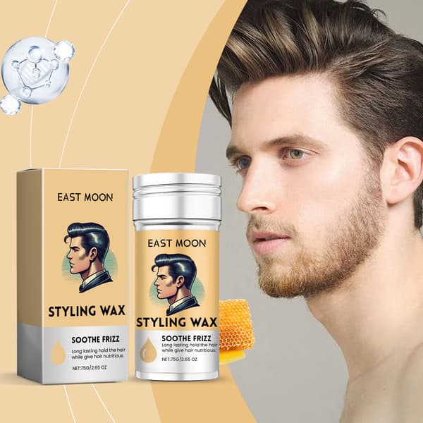 Hårvoksstift for styling av krusete hår, utjevning og temming, langvarig hold, bærbar stylingvoksstift