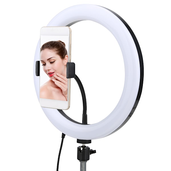 10\" 26cm LED-ringlys RGB-fylllys for selfie live med fjernkontroll i metall