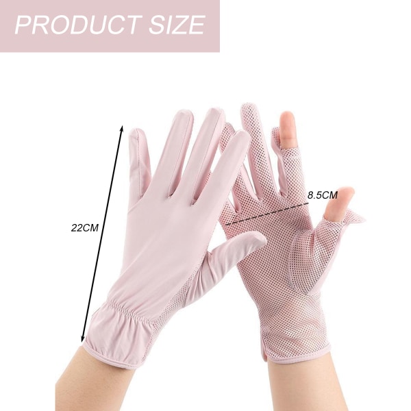 2 Packs Women UV Sun Protection Gloves Full Finger Touchscreen Non Slip Gloves Breathable Summer Outdoor Gloves for Women