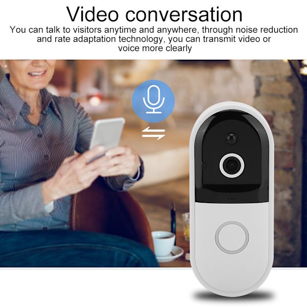 WiFi Intercom Visual Dørklokke Applikation Fjernbetjent Smart Dørklokke Hjemmedekoration
