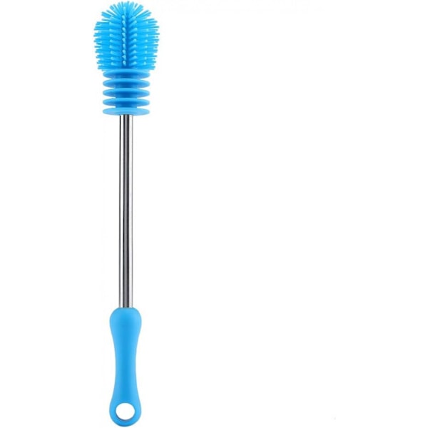 Roterande Silikonflaskborste, Innovativ Halmrengörare Säkerställer Hygien i Alla Flaskor och Sugrör, Halkfritt Ergonomiskt Handtag för Enkel Rengöring,