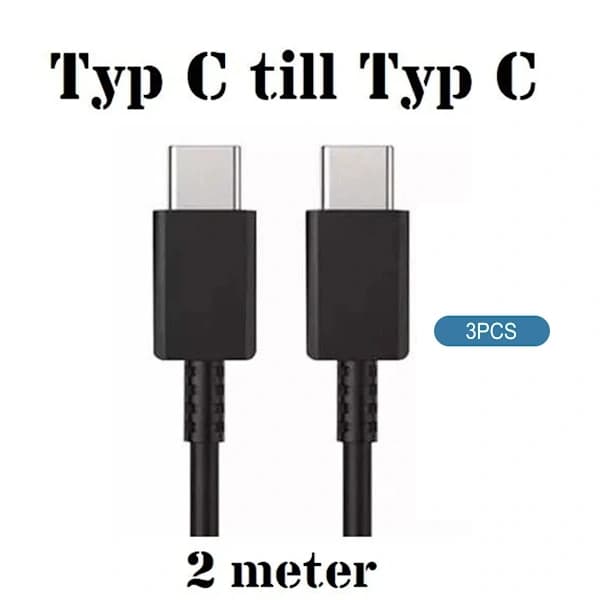 USB C - USB C -latauskaapeli, 2M ERITTÄIN PITKÄ iPhone 16 3-pakkaus