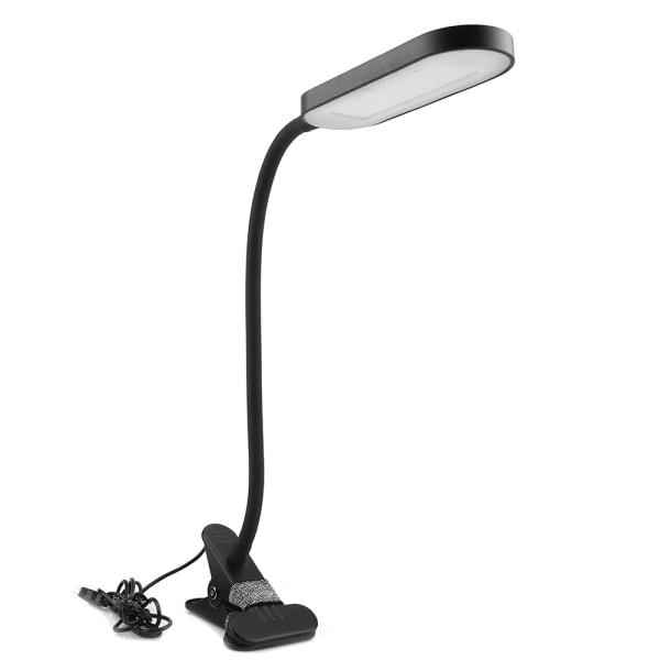 Flexible Adjustable Gooseneck Dimmable Touch Sensor LED Table Light Desk Reading Lamp (Black)