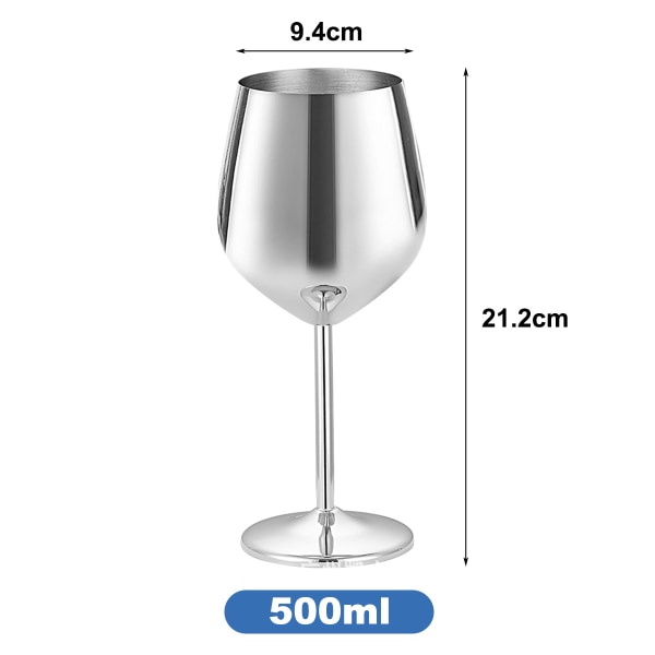 Stainless Steel Wine Glasses Set of Unbreakable Metal Wine Glass, Silver Wine Goblets for Outdoor, Ideal Gift for Wine Lovers