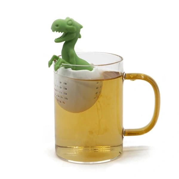 Dinosaur tepåse tefilter sil, lös tesil, kaffekrydda