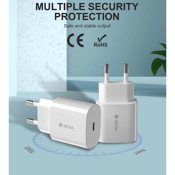 25W USB-C snabbladdare PD för iPhone 11/12/13/14, Samsung Vit