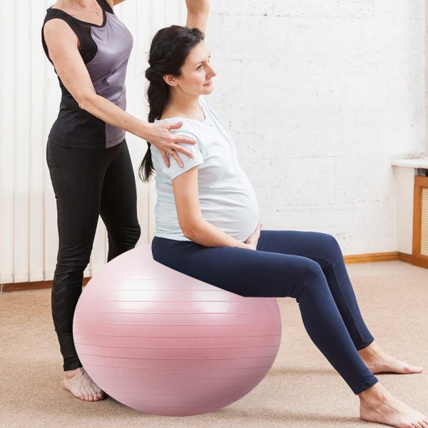 Gymnastikbold 65 cm Øvelse Schweizerbold til fitness yoga pilates