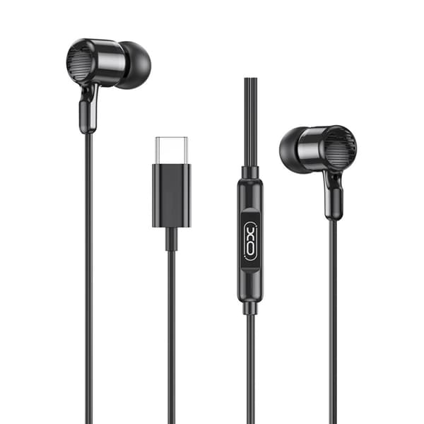 In-Ear USB-C Stereo Hovedtelefoner til Samsung / iPhone 15/16/17 og Mobil med USB-C Stik Sort Sort