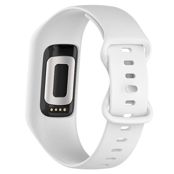 Integrer silikone urrem til Fitbit Charge 6/5/4/3, urrem med etui hvid