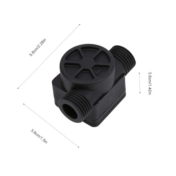 1/2\" DC 5-18V Flytende Vannstrømsensor Bryter Flowmeter Måler