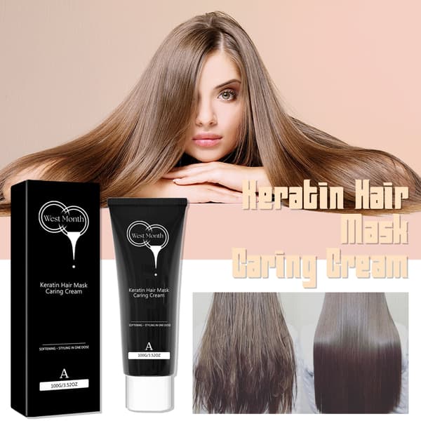 Keratin hårinpackning vårdar och reparerar torrt, frissigt hår, återfuktar och hydrerar.