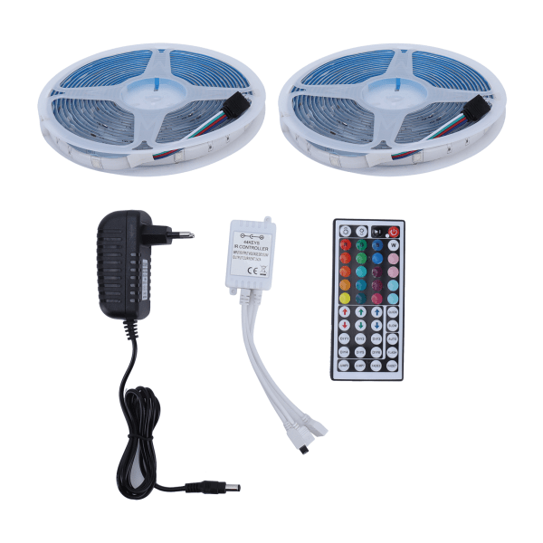 LED-remsa 5050SMD RGB-färgväxlande lampa IP65 Utomhusdekoration 10m 12V EU 100-240V