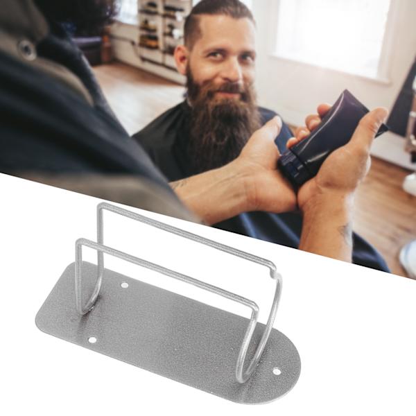 Elektrisk Klippemaskin Holder i Rustfritt Stål, Veggmontert, Oppbevaringsstativ for Hårtrimmer, Sølv