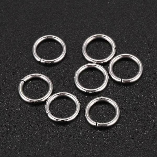 500 åbne springringe i rustfrit stål, 7 mm diameter