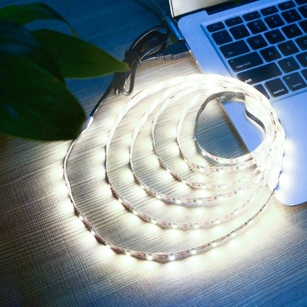 LED-ljusremsa 2 m Mänsklig kroppsskåpslampa Garderob Vinskåpsljusremsa (Vit)