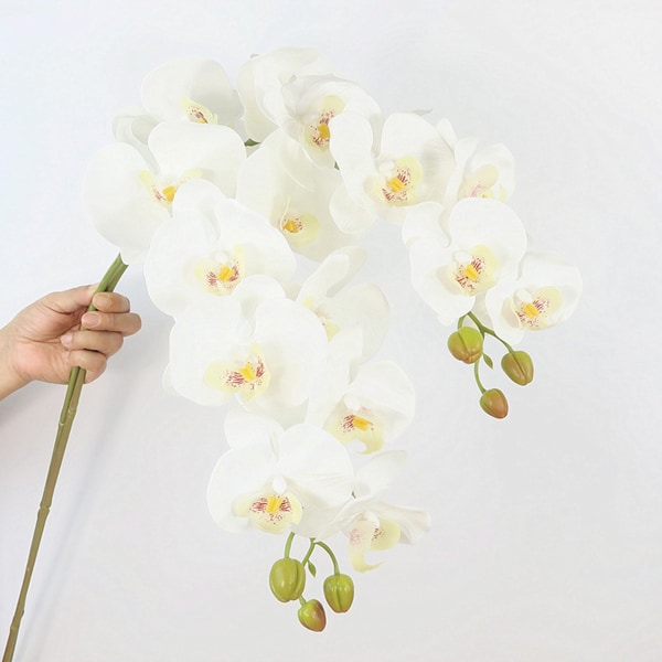 Kunstig sommerfuglorkidé blomst hjem bryllupsfest dekorativ Phalaenopsis