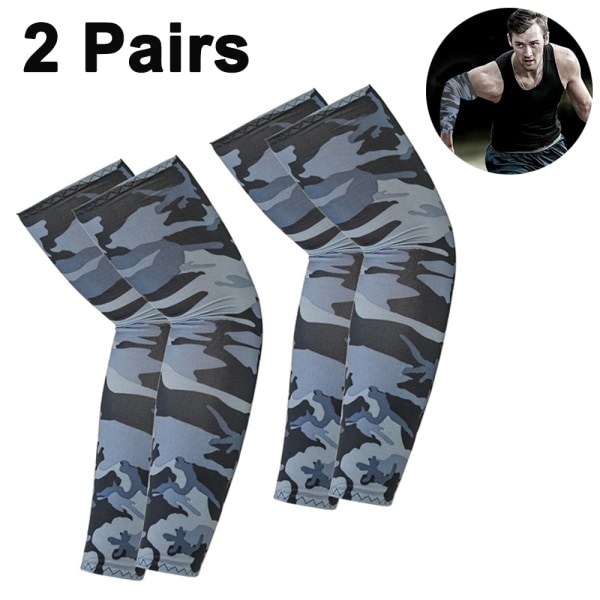 2 Pairs Cooling Arm Sleeves For Men And Women, Uv Protective