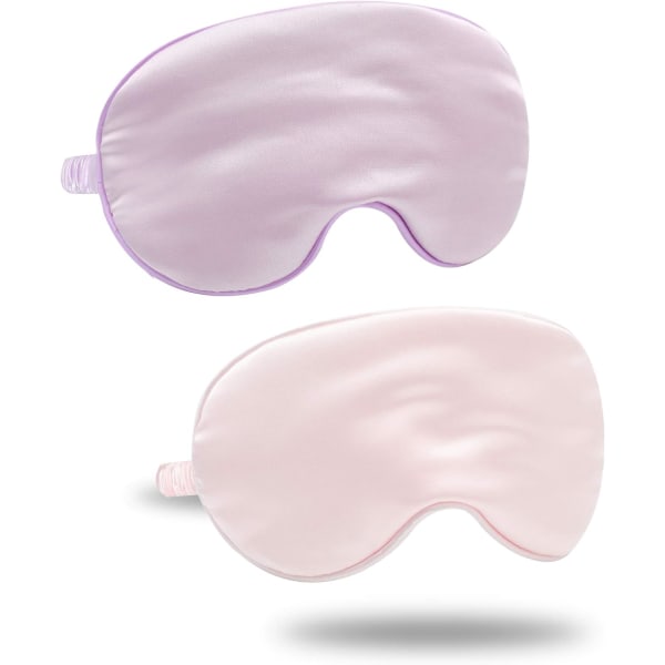 Silk Satin Sleep Mask with Elastic Strap Travel Eye Sleeping Blindfold for Women Men