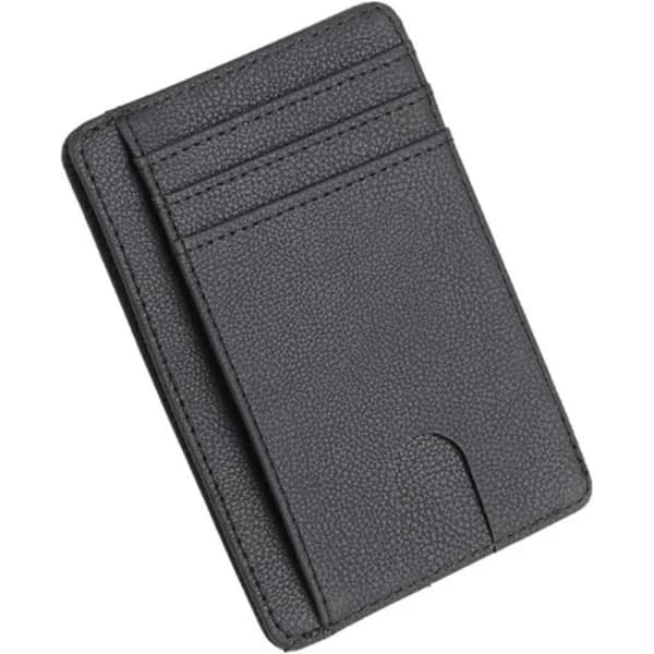 Plånbok - Bedrägeriskydd - Läder - Svart - Elegant - RFID-skydd