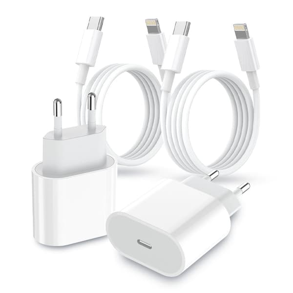 iPhone-lader hurtiglader USB C - lightning 2M 2-pakning