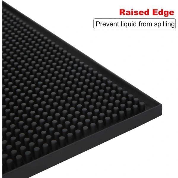 Sort hjemmebar måtte, 30*15 cm ølmåtte, skridsikker PVC barmåtte
