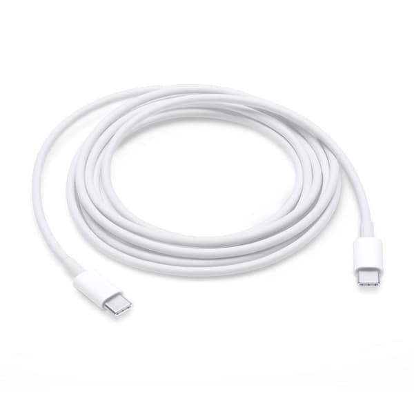 2x USB-C til USB-C hurtigladekabel (1 m) Hvit