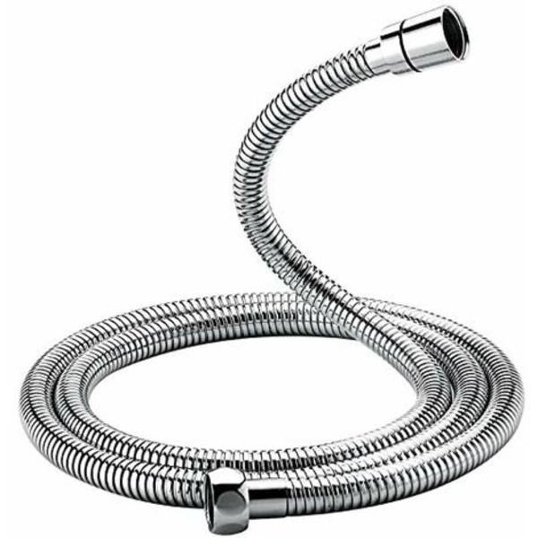 Universell dusjslange (G1/2 tommer, 2m), anti-kink dusjslange, rustfritt stål/krom