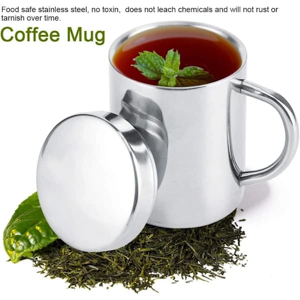 7.5oz/10.20oz isolert kaffekopp i rustfritt stål, dobbeltvegget campingkopp