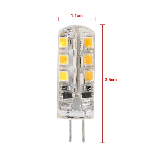5 kpl LED G4 -lamppu DC12V Kristallilamppu Kotilamput Vaihda Silikonivalo 2835 2W Lämmin valkoinen