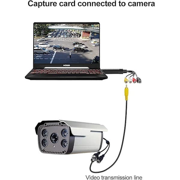 VHS til Digital Konverter, Hi8 VHS til DVD Video Capture Card, VHS til USB, DVD, USB 2.0 til Windows10/8/7, macOS