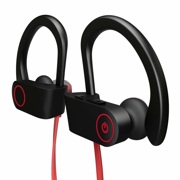 Sports Earbuds Wired with Microphone, Sweatproof Wrap Around Earphones