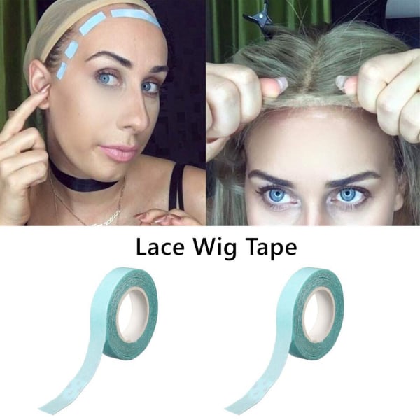 Dobbeltsidet klæbebånd til lace front support tapes 1cm×3 Yards vandtæt tape til parykker, toupeer, hårstykker, hårextensions