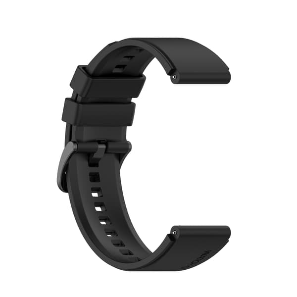 20 mm musta ranneke Garmin/Huawei/Samsung Galaxy Watch -kelloille