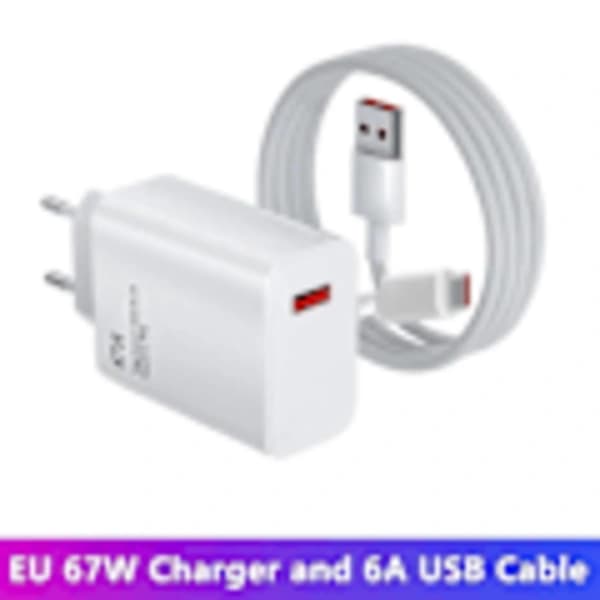 Xiaomi 67W USB Superrask Lader Strømadapter Mi 12 11 6A Type C Datakabel POCO X5 X4 Pro Redmi Note 9 10 11 Lading