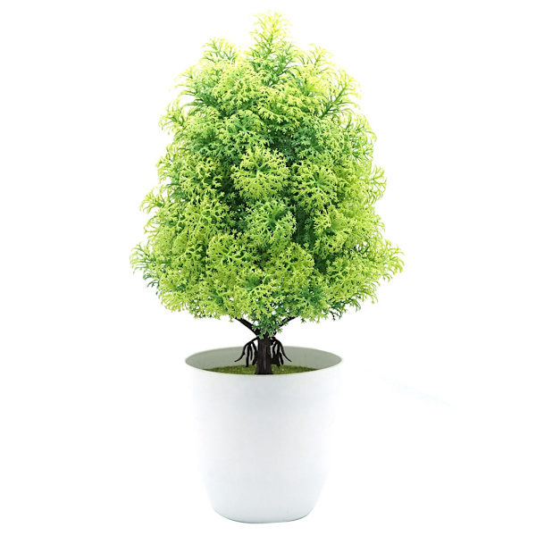 Keinotekoinen ruukkukasvi sisustukseen, Bonsai-simulaatio kukkaruukku kotiin ja toimistoon (Vihreä)