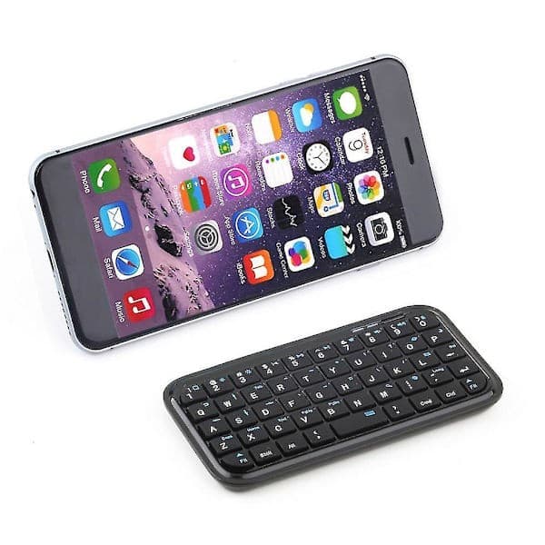 Mini langaton Bluetooth 3.0 -näppäimistö iPadille, iPhonelle ja Android-laitteille.