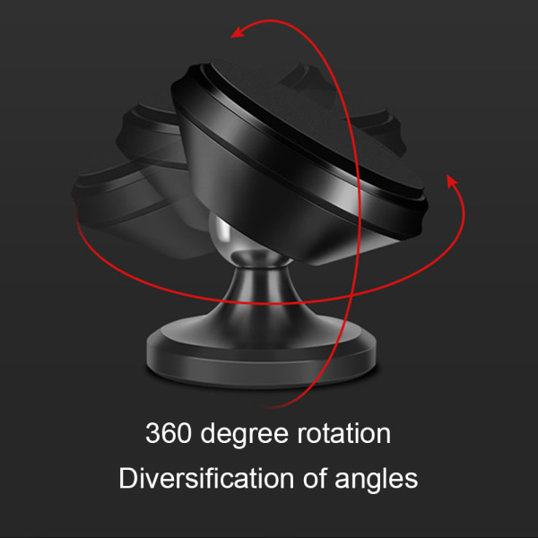 Universell magnetisk bilholder 360 graders dashbord mobiltelefonholder stativ luftventil grepmontering brakett