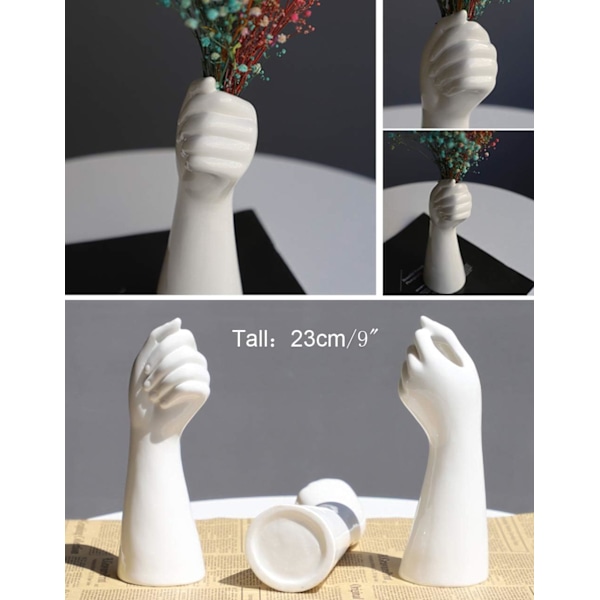 Keramisk Handblomma Vas, Elegant Design &amp; Mångsidig Funktionalitet För Modern Nordisk Heminredning
