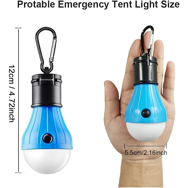 Portabel LED-lykta för utomhusbruk, batteridriven tältlampa med kreativ krokdesign och hållbar vattentät konstruktion, för vandring