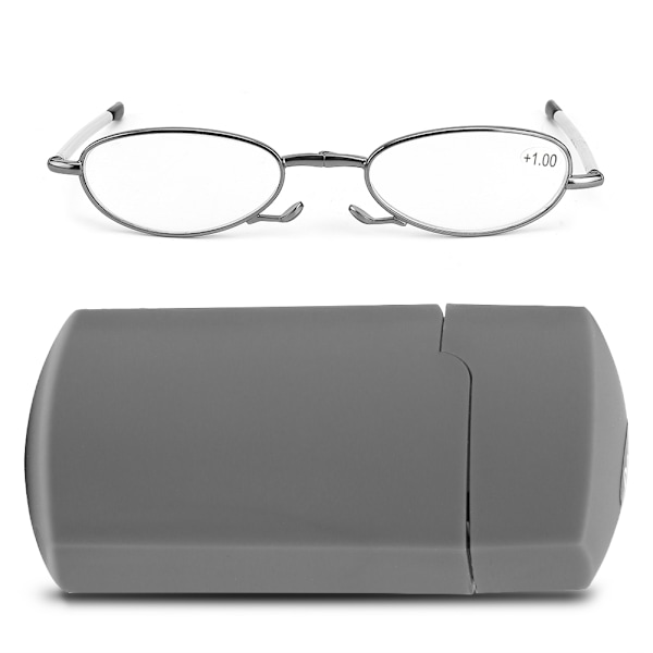 Presbyopia-lasit Miehille ja Naisille Taittuvat Kannettavat Väsymystä Vähentävät Lukulasit (Harmaa +1.00)