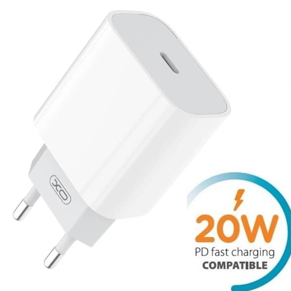20W snabbladdningsadapter för Samsung USB-C väggladdare vit