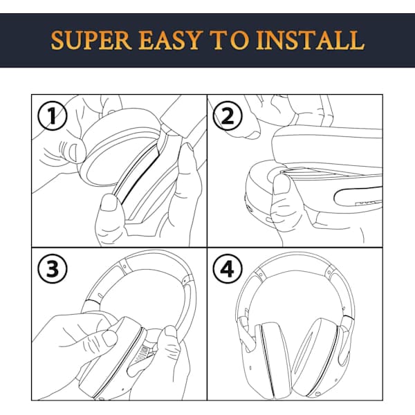 Ørepuder til SteelSeries Arctis 3/5/7/9/9X/Pro Sort 1 par
