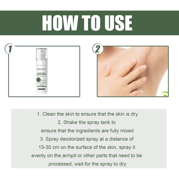 Deodorant kropsspray til armhuler, antiperspirant, lugtfjernelse, forfriskende, langvarig duft.