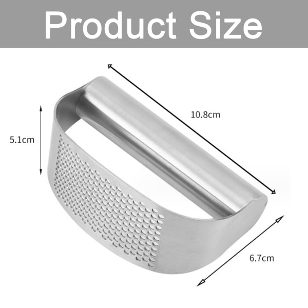 Vitlökspress i rostfritt stål, vitlökskross, vitlökspress, köksredskap